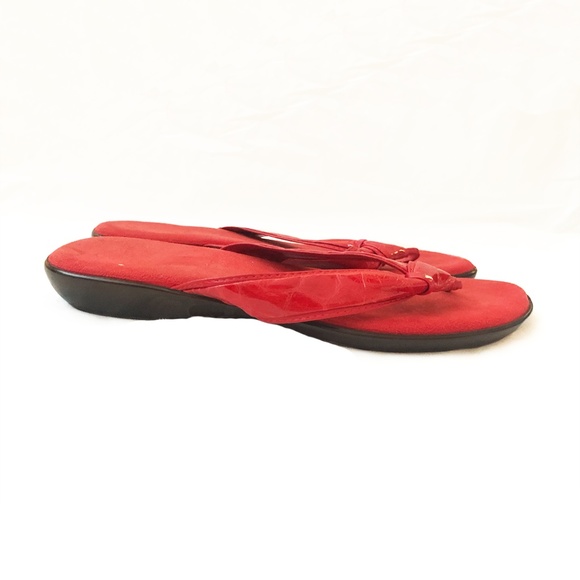 Red mini wedge sandals - Picture 2 of 4